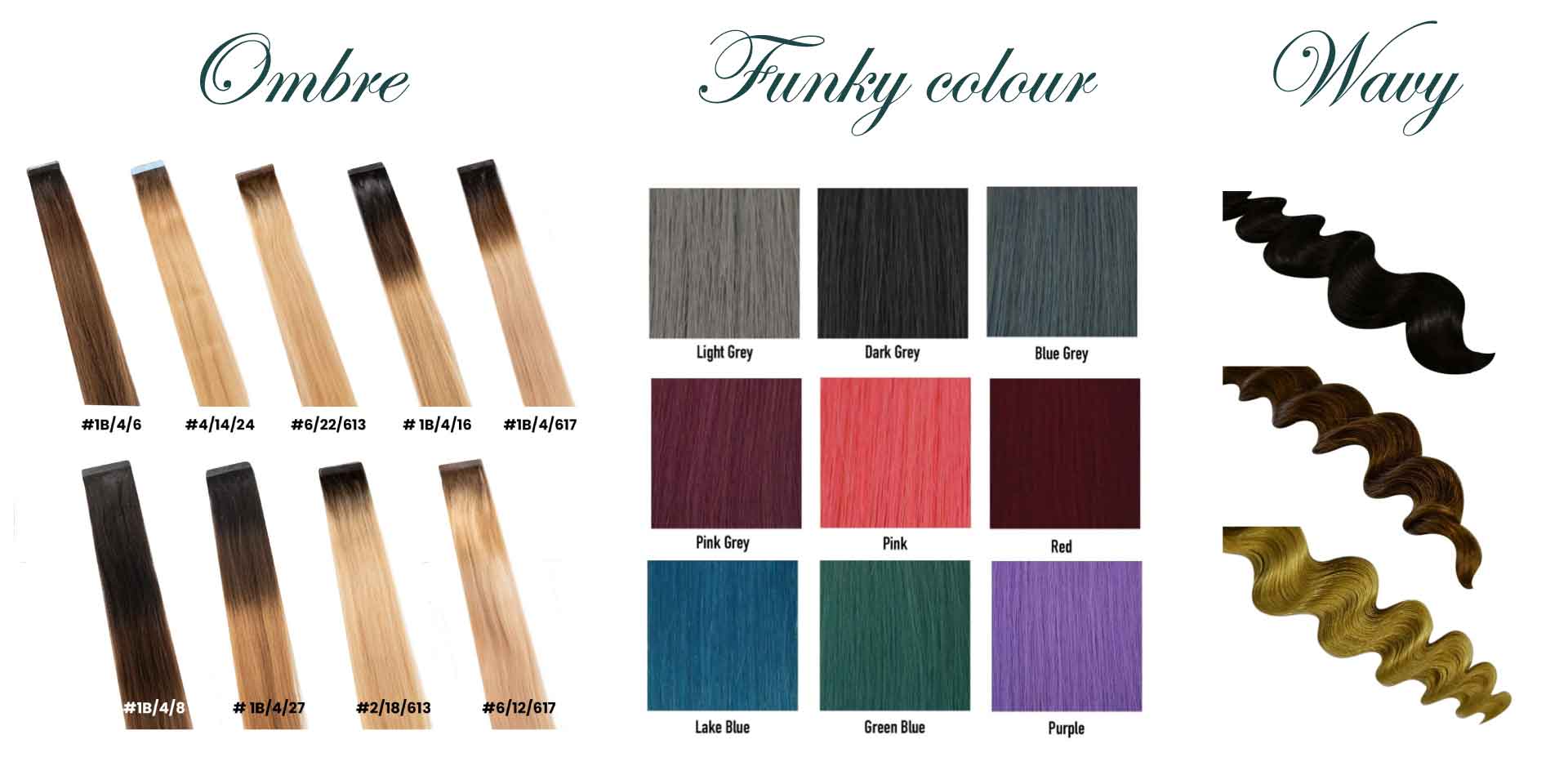 Funky colour hair extensions
