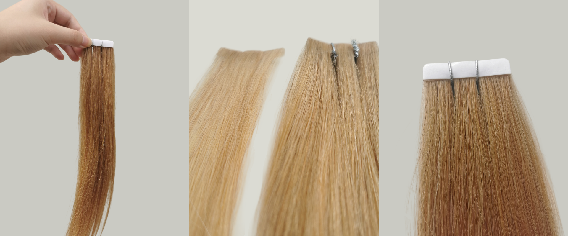 Samples of Invisible Hair Extensions