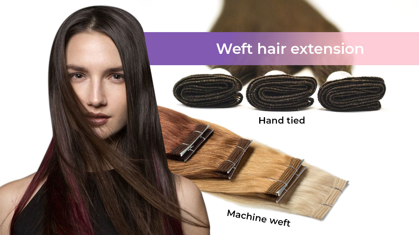 Weft hair extensions